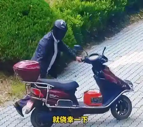 男子戴头盔偷僵尸车 被抓后竟称拍不到脸就抓不到我