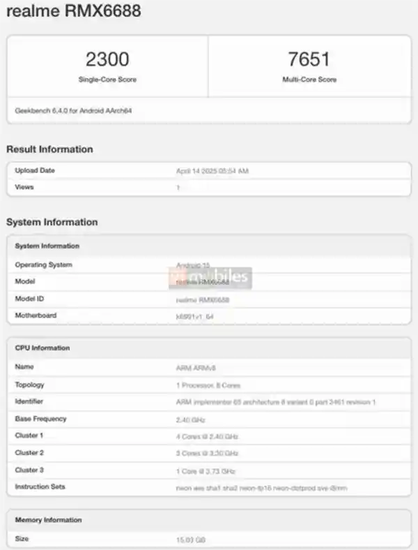 媲美旗舰！真我GT7首发天玑9400+跑分曝光，单核性能达2300分