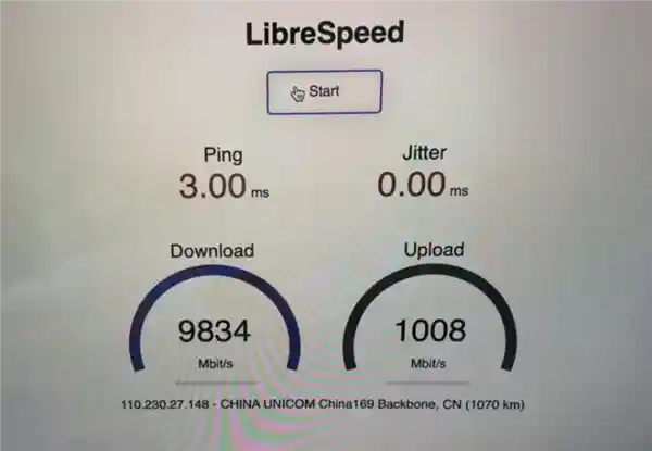 雄安迈进超高速时代：华为联通联手打造首条万兆宽带，实测速率突破9800Mbps！