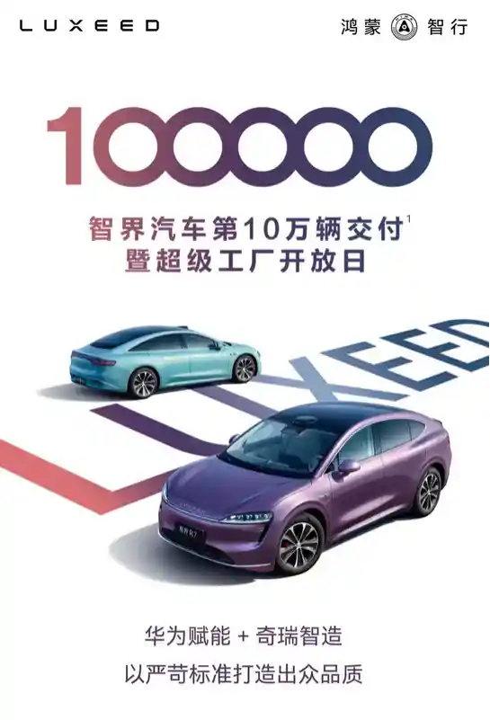 【突破性进展】智界交付量劲攀10万+，累计大定订单强势超越13万！