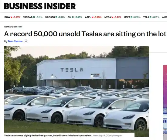 特斯拉陷三重危机，5万辆库存逼宫马斯克破局之战