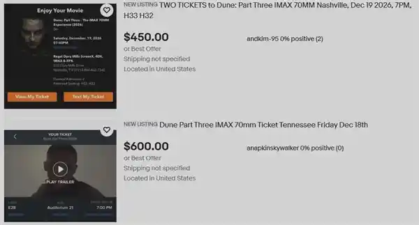 《沙丘3》高能场次秒光！观众抢票热情引爆影院热潮